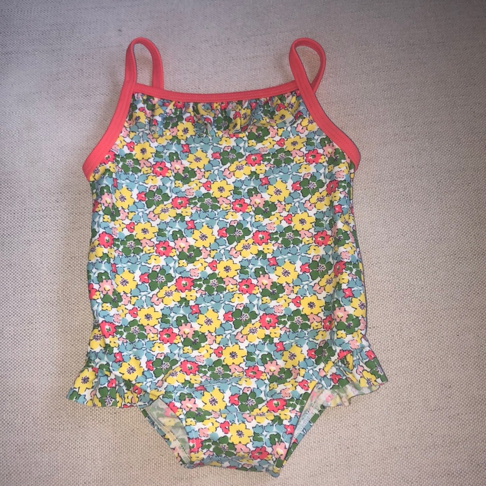 Swim suit one piece floral